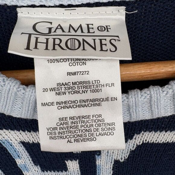Game of Thrones Ugly Holiday Sweater in Blue, Women's Size XL, Deck the Wall - Picture 8 of 8